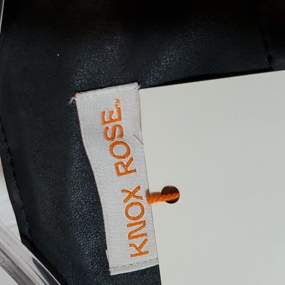 Knox Rose Women's Moto Jacket Faux-leather ~ Black - Picture 9 of 13